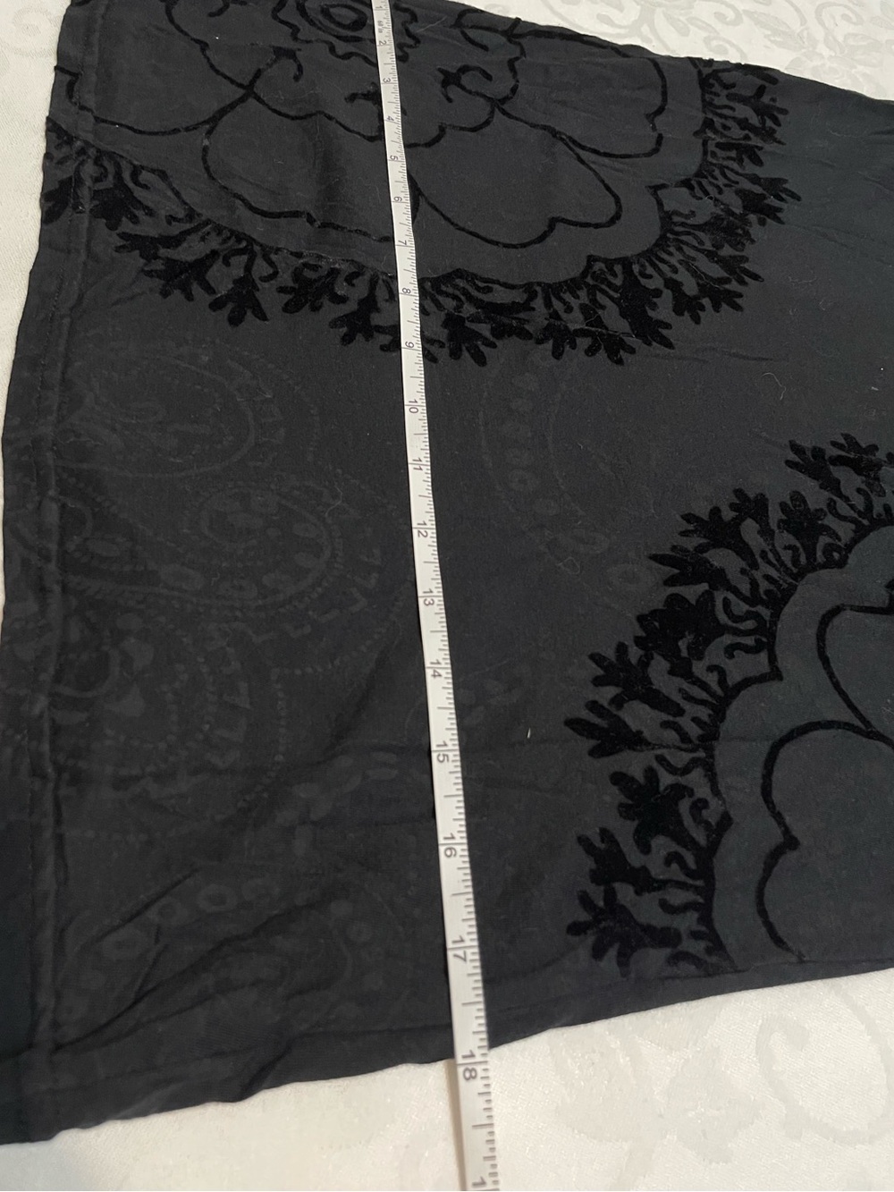 Desigual Black Long-Sleeve Velvet-Appliqué Floral Tee - Picture 6 of 7